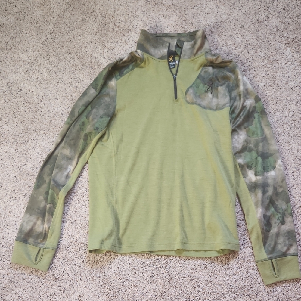 Browning Green and Camouflage Long Sleeve Tee